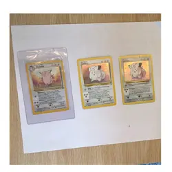 Pokemon TCG Base Set Clefable & Clefairy Holo Lot 3 Cards Wizards of the Coast - Image 1