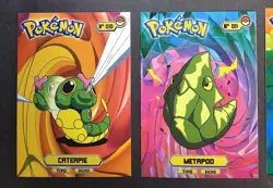 CATERPIE X METAPOD X BUTTERFREE - POKEMON KANTO CARDS TOP POKEDEX CCG FOIL - Image 2