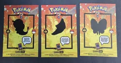 CATERPIE X METAPOD X BUTTERFREE - POKEMON KANTO CARDS TOP POKEDEX CCG FOIL - Image 4
