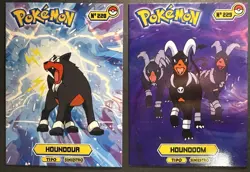 HOUNDOUR X HOUNDOOM - POKEMON JOHTO CARDS TOP POKEDEX CCG FOIL - Image 1