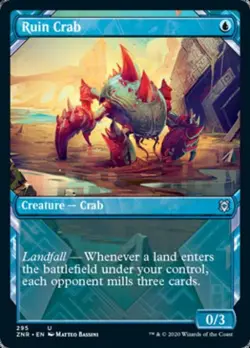 Ruin Crab (Showcase) -Foil Light Play MTG Zendikar Rising - Image 1