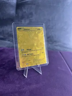 Pokemon Zekrom Gold Secret Rare Full Art Card 115/113 Legendary Treasures Series - Image 1