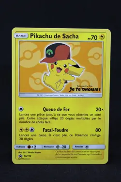 Carte Pokemon Ash's Pikachu SM 110 SM Black Star Promos - Image 1