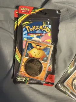 3x Pokemon Perfect Order Blister Pack + Makuhita Promo Card & Coin - Image 3
