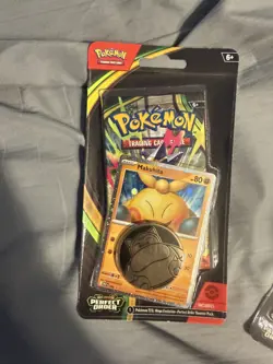 3x Pokemon Perfect Order Blister Pack + Makuhita Promo Card & Coin - Image 5