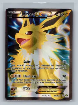 Pokemon TCG Jolteon-EX Promo Card 28a/83 Holo Full Art - Image 1