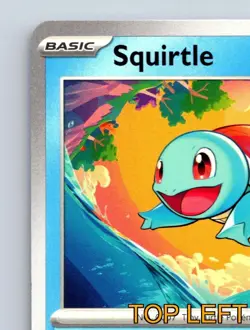 Squirtle HP 60 Skull Bash Attack Tiny Turtle Blue Pokemon Card - Image 3