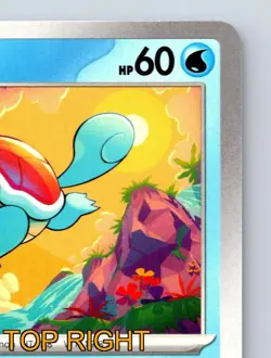 Squirtle HP 60 Skull Bash Attack Tiny Turtle Blue Pokemon Card - Image 4