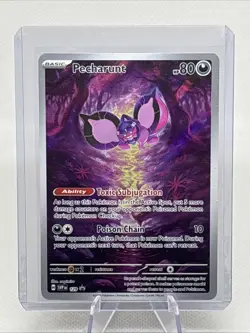 Pecharunt 129 Sv: Scarlet & Violet Black Star Promo Cards Holo Full Art 2024 NM+ - Image 1