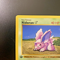 Nidoran M 55/102 1st Edition Shadowless Base Set Regular NM - Pokemon Card - Image 2