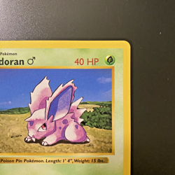 Nidoran M 55/102 1st Edition Shadowless Base Set Regular NM - Pokemon Card - Image 3