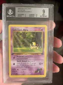 Sabrina's Abra 94/132 1st Edition LP Gym Challenge Vintage Pokemon Cards - Image 1
