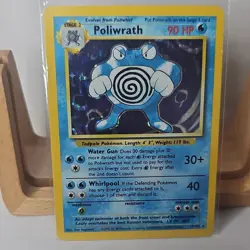 Poliwrath Holo Rare Pokemon TCG Card 13/102 NM Excellent Condition Base Set - Image 1