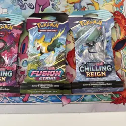 Pokemon: Fusion Strike and Chilling Reign Sleeved Boosters x2 of each - Image 3