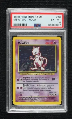 Mewtwo Holo Pokemon Base Set PSA 6 1999 - Image 1