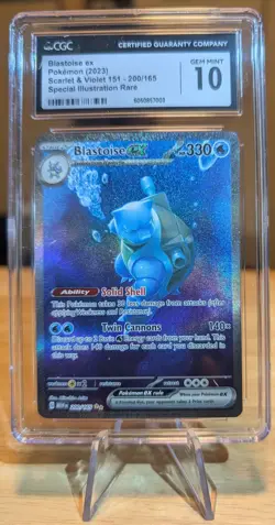 Blastoise ex CGC 10 200/165 Scarlet & Violet 151 Gem Mint Pokemon Alt Art SIR - Image 1