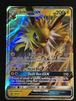 Jolteon GX SM173 Sun & Moon Promo Holo Pokemon TCG (PICS) DMG - Image 1