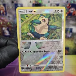 Snorlax Reverse Holo Foil - Hidden Fates 2019 50/68 - Near Mint Pokemon TCG Card - Image 1