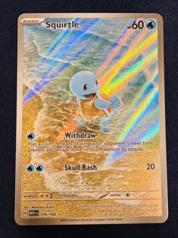 Pokemon TCG Squirtle 170/165 Scarlet & Violet 151 Holo Illustration Rare NM - Image 1