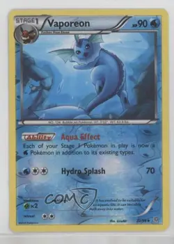 Vaporeon Reverse Foil Pokemon XY Ancient Origins #22 - Image 1