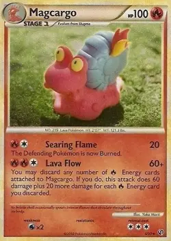 Lightly Played Magcargo - 6/90 - Holo Rare Pokemon Undaunted - Image 1