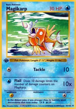 Lightly Played Magikarp - 35/102 - Uncommon - 1st Edition Pokemon Base Set - Image 1