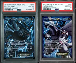 MEGALO CANNON Full-Art Dialga & Palkia EX Pokemon 2013 SR Ued Japanese PSA 10 - Image 1