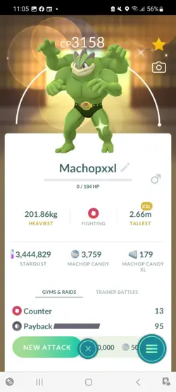 Pokemon Go Shiny Machamp ( XXL) ( Max CP ) - Image 1