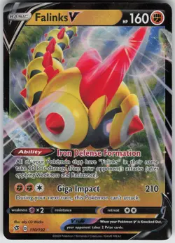 Falinks V 110/192 Holo V Rare Rebel Clash Pokemon Near Mint - Image 3