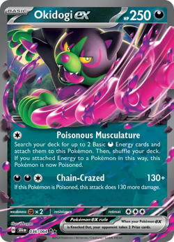Okidogi ex 036/064 Double Rare Shrouded Fable Pokemon Holo Near Mint - Image 1