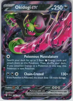 Okidogi ex 036/064 Double Rare Shrouded Fable Pokemon Holo Near Mint - Image 3