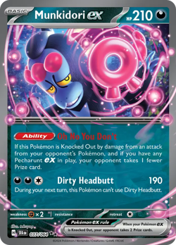 Munkidori ex 037/064 Double Rare Shrouded Fable Pokemon Holo Near Mint - Image 1