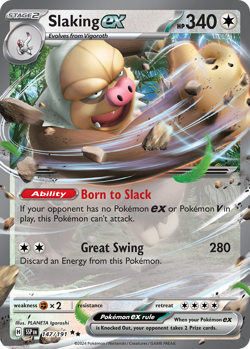 Slaking ex 147/191 Double Rare Surging Sparks Pokemon Holo Near Mint - Image 1