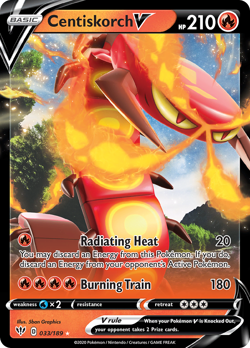 Centiskorch V 033/189 Holo V Rare Darkness Ablaze Pokemon Near Mint - Image 1