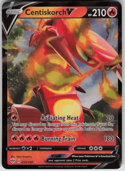 Centiskorch V 033/189 Holo V Rare Darkness Ablaze Pokemon Near Mint - Image 3