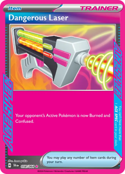 Dangerous Laser 058/064 ACE SPEC Rare Shrouded Fable Pokemon Holo Near Mint - Image 1