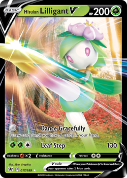 Hisuian Lilligant V 017/189 Holo V Rare Astral Radiance Pokemon Near Mint - Image 1