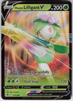 Hisuian Lilligant V 017/189 Holo V Rare Astral Radiance Pokemon Near Mint - Image 3