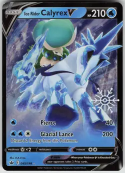Ice Rider Calyrex V 045/198 Holo V Rare Chilling Reign Pokemon Near Mint - Image 3