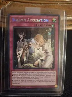 Yu-Gi-Oh! Solemn Accusation Blazing Dominion 1st Edition Holo Secret Rare BLZD-… - Image 1