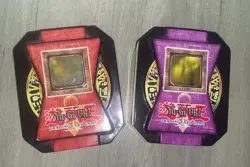 2 Rare 2004 Yu-Gi-Oh! Collectible Tins Lot Collection Purple & Red - Image 1