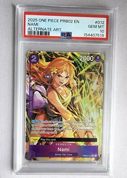Nami 2025 One Piece EN Alternate Art PRB02-12 PSA 10 - Image 1
