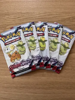 5x Pokemon TCG Scarlet & Violet Promo 3 Card Fun Pack - Image 1