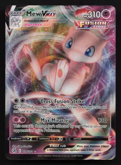 Mew VMAX 114/264 Holo VMAX Rare Fusion Strike Pokemon Card - Image 1
