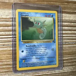 Pokemon Card Seeper Horsea 49/62 German Fossil Unlimited Vintage NM - Image 1