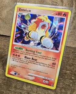 Pokemon Entei Holo Rare TCG Card Secret Wonders 4/132 - Image 2