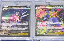 4 Pokemon EX Cards Lot Mega Dragonite Mega Gengar Mega Starmie Alt Mega Starmie - Image 3
