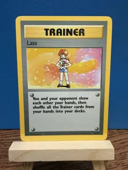 Pokemon TCG Lass 75/102 Base Set Rare Trainer WOTC Vintage Card - Image 1