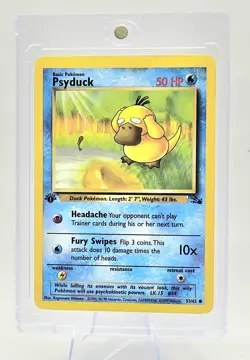 Pokemon TCG Psyduck Card 53/62 Common Fossil 1st Edition Non-Holo - Image 5