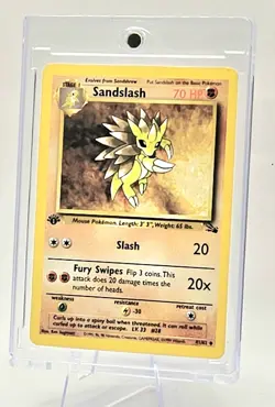 Pokemon Fossil Sandslash 41/62 1st Edition Regular Non-Holo Card LP - Image 2